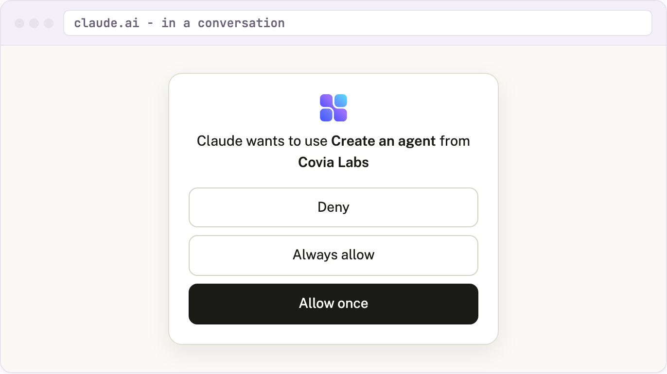 In-conversation permission prompt